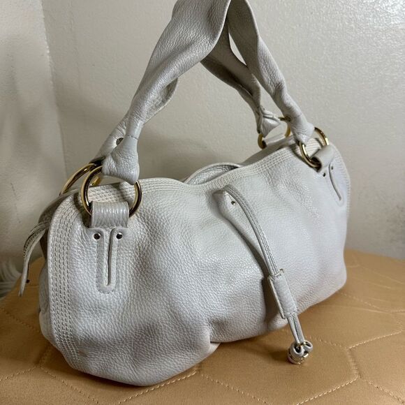 💯 Authentic Celine White Leather Bittersweet Hobo🍀 - Picture 12 of 17